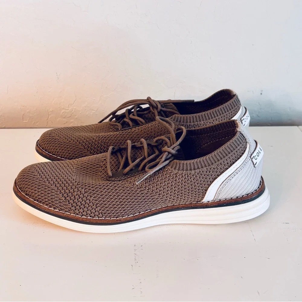 Cole Haan OriginalGrand Meridian Knit Oxford Shoes in Brown, Size 5.5